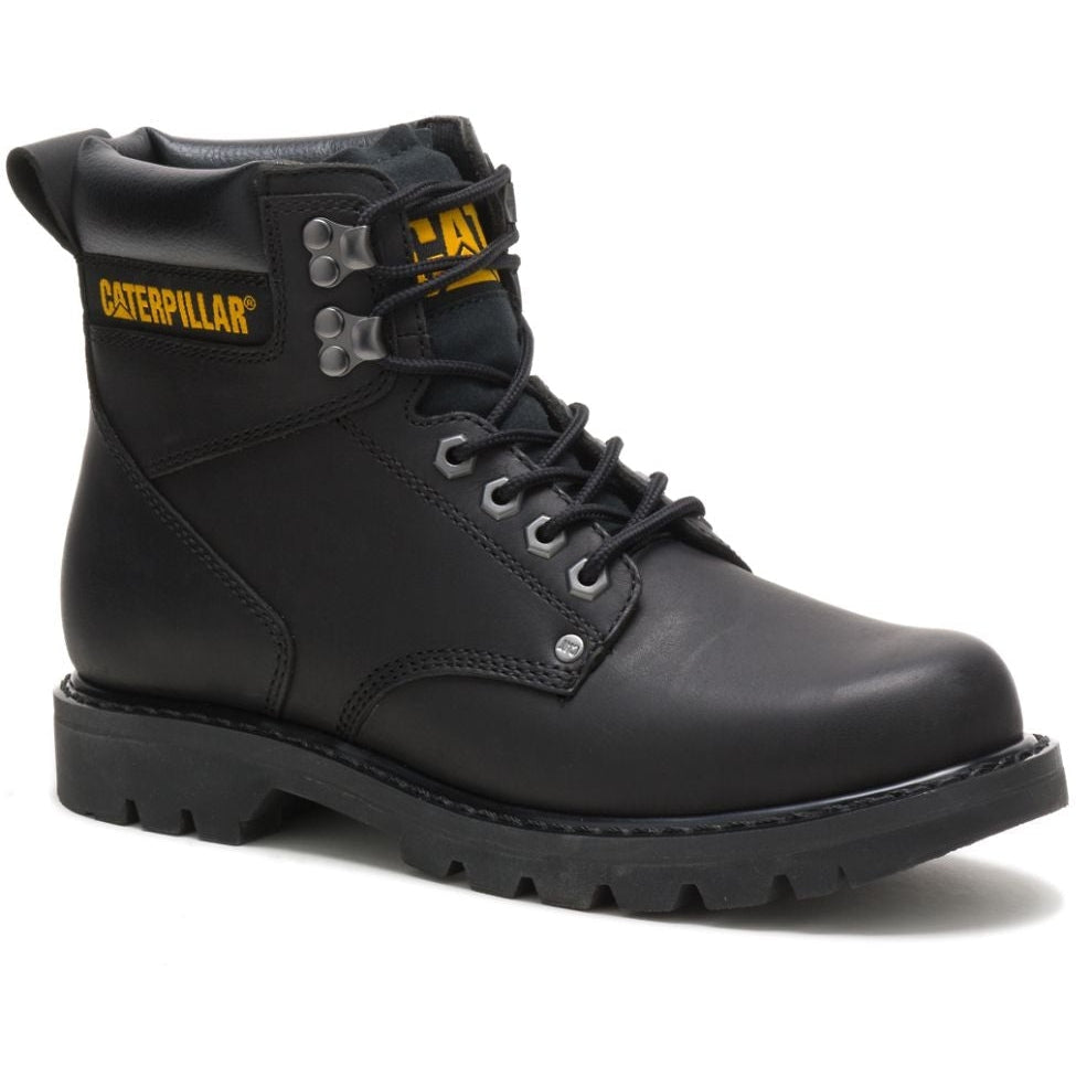 CAT Men's Second Shift Soft Toe Work Boot - Black - P70043  - Overlook Boots
