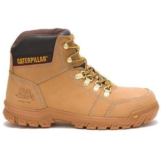 CAT Men's Outline Steel Toe Work Book - Wheat - P90801  - Overlook Boots
