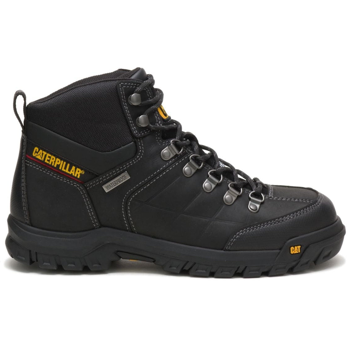 CAT Men's Threshold Waterproof Steel Toe Work Boot - Black - P90936 6 / Medium / Black - Overlook Boots