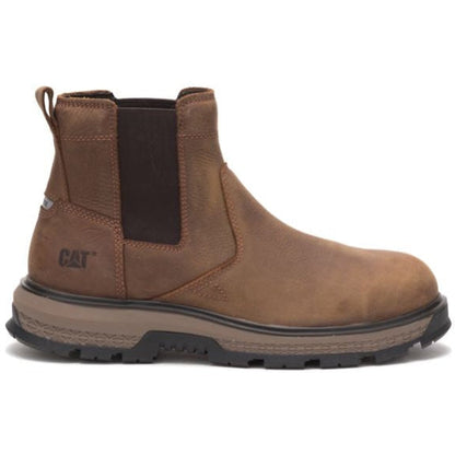 CAT Men's Exposition Alloy Toe Chelsea Work Boot - Pyramid - P91369 14 / Medium / Brown - Overlook Boots