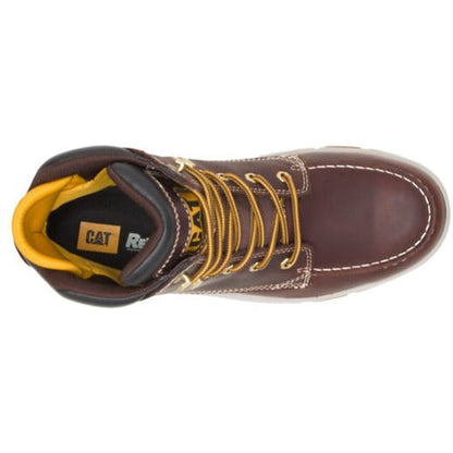 Cat Men's Impact Waterproof Carbon Composite Toe Work Boot - Brown - P91402 - Overlook Boots