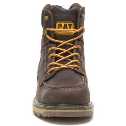 CAT Men's Calibrate Steel Toe Work Boot - Leather Brown - P91418  - Overlook Boots