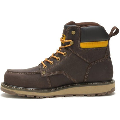 CAT Men's Calibrate Steel Toe Work Boot - Leather Brown - P91418  - Overlook Boots