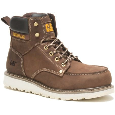 CAT Men's Calibrate Waterproof Steel Toe Work Boot -Khaki- P91420  - Overlook Boots