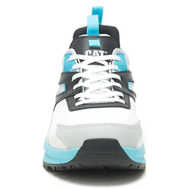CAT Men's Streamline Runner Composite Toe Slip Resistant Work Shoe -White/Blue- P91492 - Overlook Boots