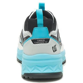 CAT Men's Streamline Runner Composite Toe Slip Resistant Work Shoe -White/Blue- P91492 - Overlook Boots