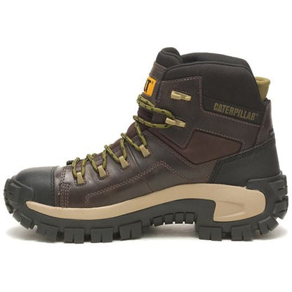 CAT Men's Invader Composite Toe Waterproof Hiker Work Boot -Coffee- P91541 - Overlook Boots