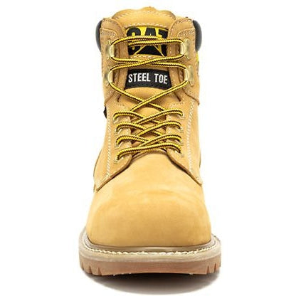 Cat Men's Second Shift Steel Toe Waterproof Slip Resistant Work Boot -Honey- P91659 - Overlook Boots