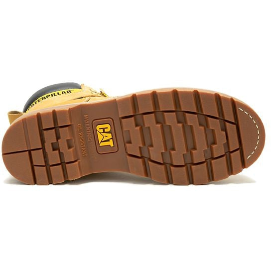 Cat Men's Second Shift Steel Toe Waterproof Slip Resistant Work Boot -Honey- P91659 - Overlook Boots
