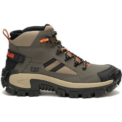 Cat Men's Invader Mid Vent Composite Toe Slip Resistant Work Boot -Bungee Cord- P91666 7 / Medium / Brown - Overlook Boots