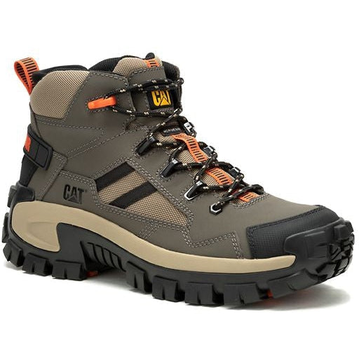Cat Men's Invader Mid Vent Composite Toe Slip Resistant Work Boot -Bungee Cord- P91666 - Overlook Boots