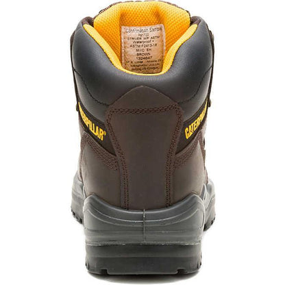 Cat Men's Striver Steel Toe WP Slip Resistant Work Boot- Brown- P91720 - Overlook Boots