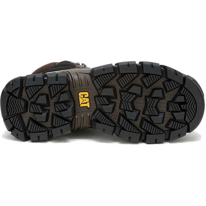 Cat Men's Invader Max Composite Toe Waterproof Slip Resistant Work Boot -Coffee- P91729 - Overlook Boots