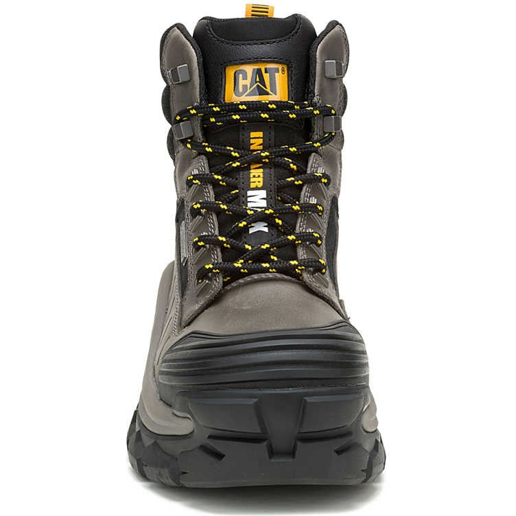 Cat Men's Invader Max Composite Toe Waterproof Slip Resistant Work Boot -Gargoyle- P91730 - Overlook Boots