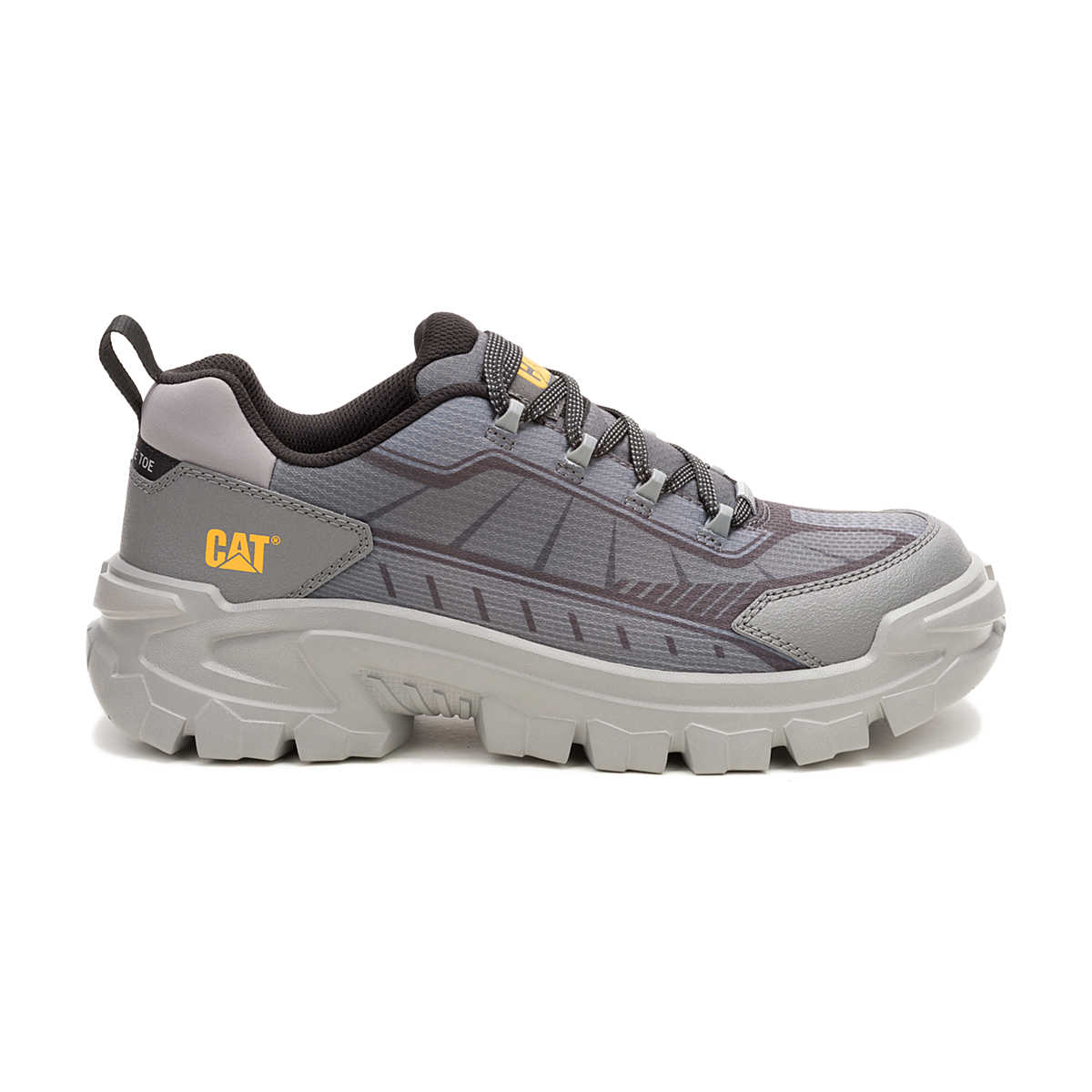Cat Men's Invader Sport Lo Composite Toe Mesh Work Shoe - Gargoyle - P91767 - Overlook Boots