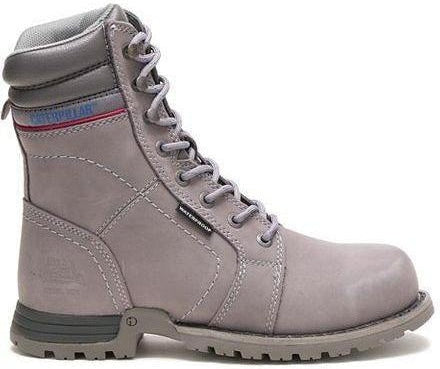 CAT Women's Echo Waterproof Steel Toe Work Boot - Grey - P90565  - Overlook Boots
