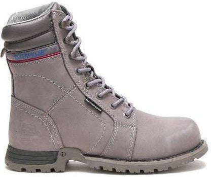 CAT Women's Echo Waterproof Steel Toe Work Boot - Grey - P90565  - Overlook Boots