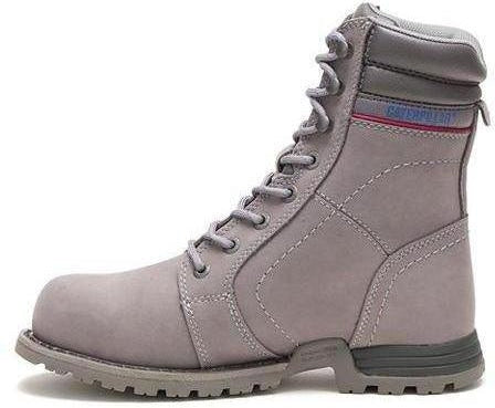CAT Women's Echo Waterproof Steel Toe Work Boot - Grey - P90565  - Overlook Boots