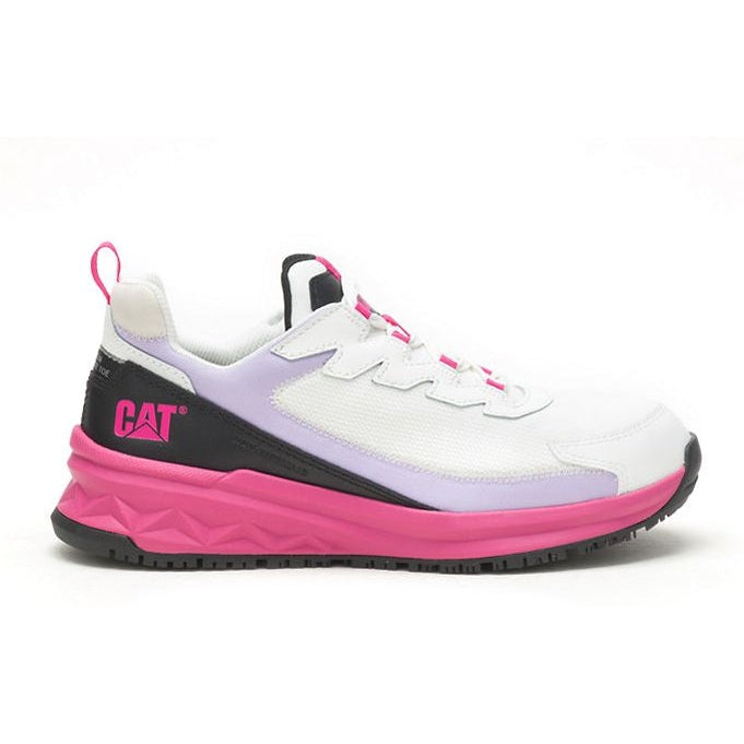 CAT Women's Streamline Runner Composite Toe Original Work Shoe - White/Black - P91498 5 / Medium / White - Overlook Boots