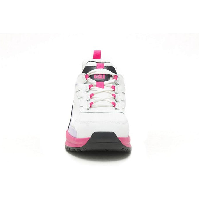 CAT Women's Streamline Runner Composite Toe Original Work Shoe - White/Black - P91498 - Overlook Boots