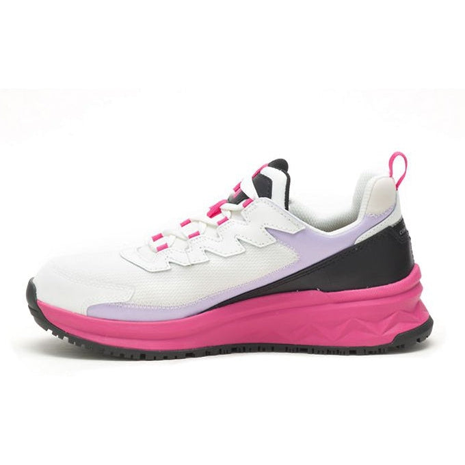 CAT Women's Streamline Runner Composite Toe Original Work Shoe - White/Black - P91498 - Overlook Boots