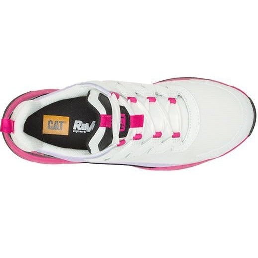 CAT Women's Streamline Runner Composite Toe Original Work Shoe - White/Black - P91498 - Overlook Boots