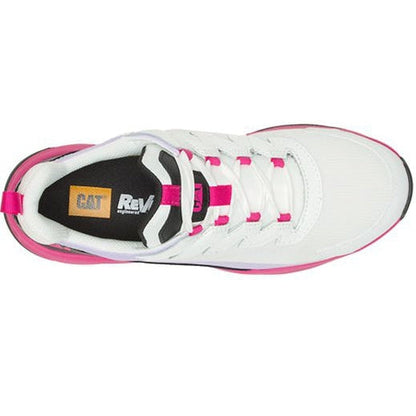 CAT Women's Streamline Runner Composite Toe Original Work Shoe - White/Black - P91498 - Overlook Boots