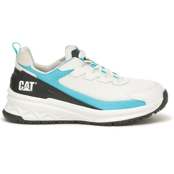 CAT Women's Streamline Runner Composite Toe Original Work Shoe - White/Blue - P91600 5 / Medium / White - Overlook Boots