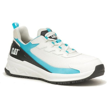 CAT Women's Streamline Runner Composite Toe Original Work Shoe - White/Blue - P91600 - Overlook Boots