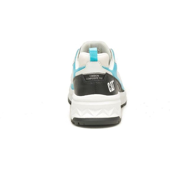 CAT Women's Streamline Runner Composite Toe Original Work Shoe - White/Blue - P91600 - Overlook Boots
