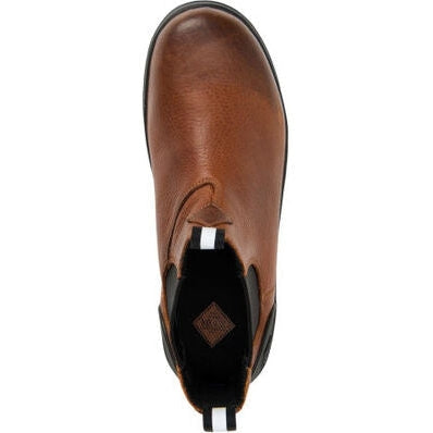 Muck Men's Chore Farm Leather Chelsea Waterproof Work Boot - Brown - CCLP-901 - Overlook Boots