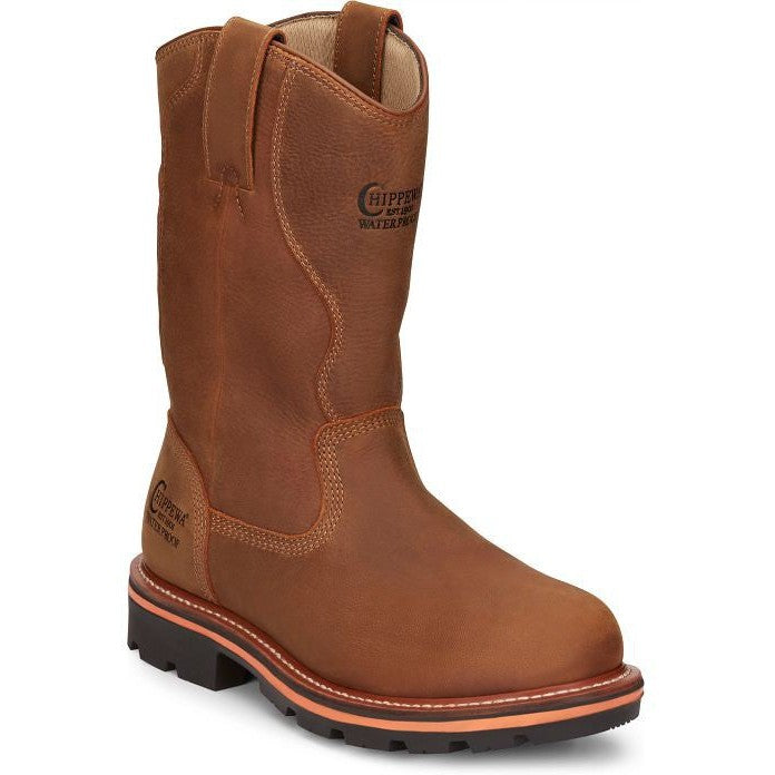 Chippewa Men's Thunderstruck 11" Waterproof Slip Resistant Work Boot -Tan- TH1040 - Overlook Boots