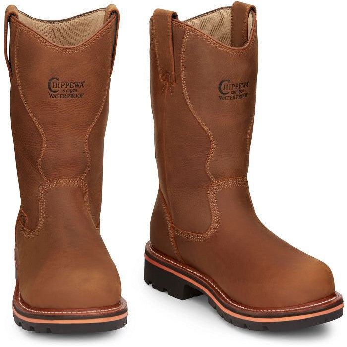 Chippewa Men's Thunderstruck 11" Waterproof Nano Composite Toe Work Boot -Tan- TH1041 8 / Medium / Tan - Overlook Boots