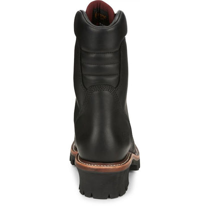 Chippewa Men's 9" Steel Toe Waterproof 400G Ins Logger Work Boot - Black - 59410 - Overlook Boots
