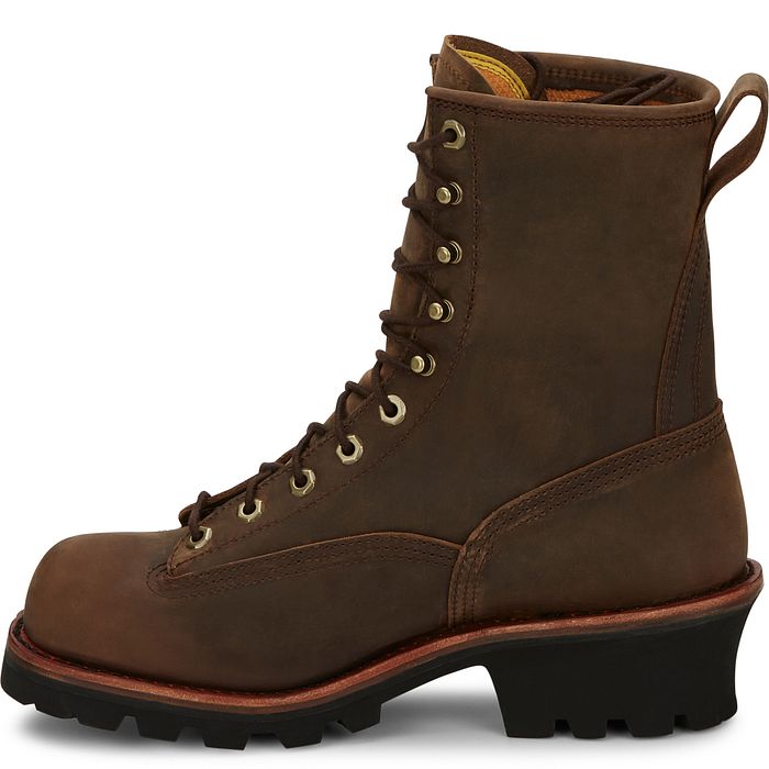 Chippewa Men's Paladin 8" Soft Toe Waterproof Logger Work Boot- Brown - 73100 - Overlook Boots