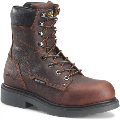 Carolina Dice 8" Composite Toe Waterproof Work Boot - Slip Resistant - Brown CA6512 - Overlook Boots