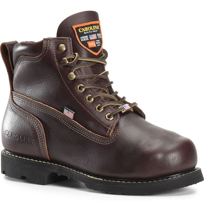 Carolina Men's INT 2.0 6" Steel Toe Internal Metguard Work Boot - Brown - CA517 8 / Medium / Brown - Overlook Boots