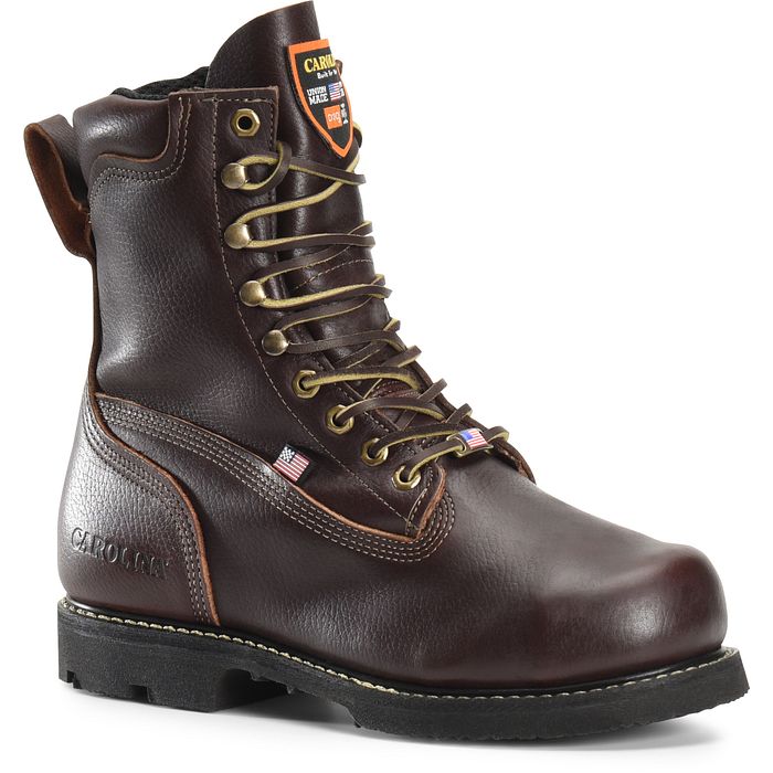 Carolina Men's INT 2.0 8" Steel Toe Internal Metguard Work Boot -Brown- CA518 8 / Medium / Brown - Overlook Boots