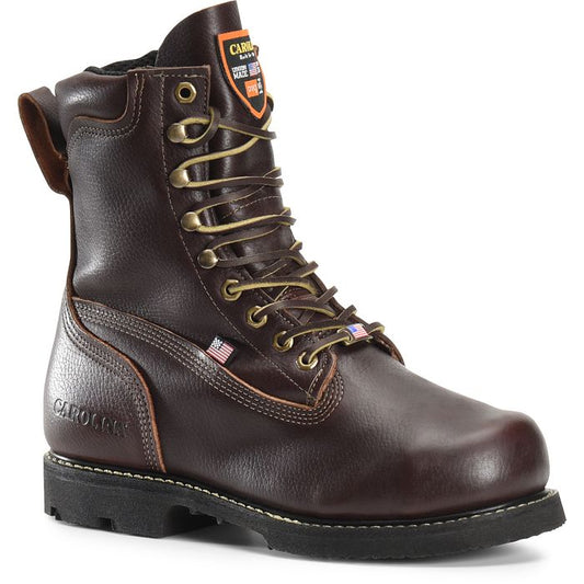 Carolina Men's INT 2.0 8" Steel Toe Internal Metguard Work Boot -Brown- CA518 8 / Medium / Brown - Overlook Boots