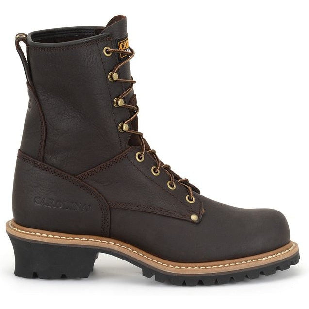 Carolina Men's Elm Logger 8" Steel Toe Slip Resistant Work Boot -Brown- 1821 7 / Medium / Brown - Overlook Boots