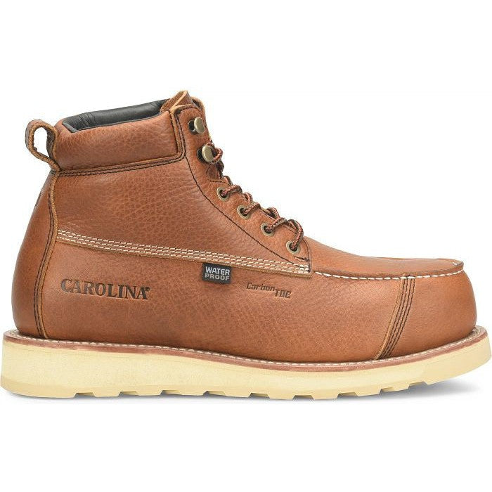 Carolina Men's Staple Gun 6" Carbon Composite Toe Waterproof Work Boot -Tan- CA7570 8 / Medium / Tan - Overlook Boots