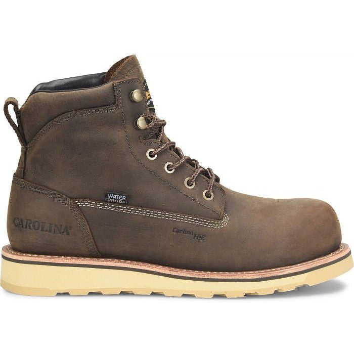 Carolina Men's Staple Gun 6" Carbon Composite Toe Waterproof Work Boot -Brown- CA7572 - Overlook Boots