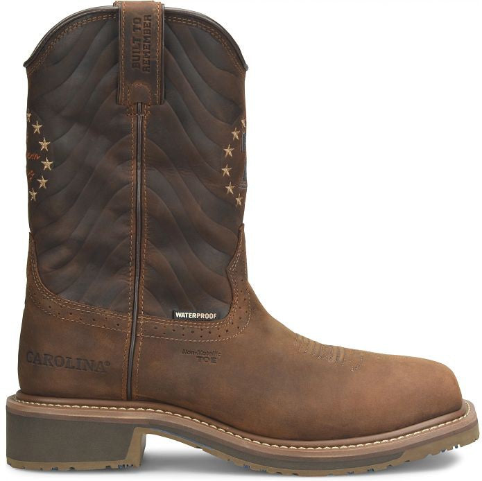 Carolina Men's Pipeline 10" Composite Toe Waterproof Roper Work Boot -Brown- CA8541 - Overlook Boots