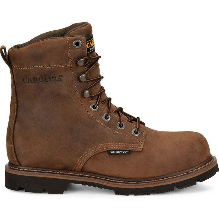 Carolina Men's Installer 8" Steel Toe Waterproof Slip Resisting Work Boot -Brown- CA3557 8 / Medium / Brown - Overlook Boots