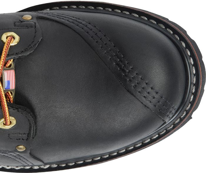 Carolina Men's USA Made Linesman 10" Soft Toe Slip Resistant Work Boot -Black- 905 - Overlook Boots