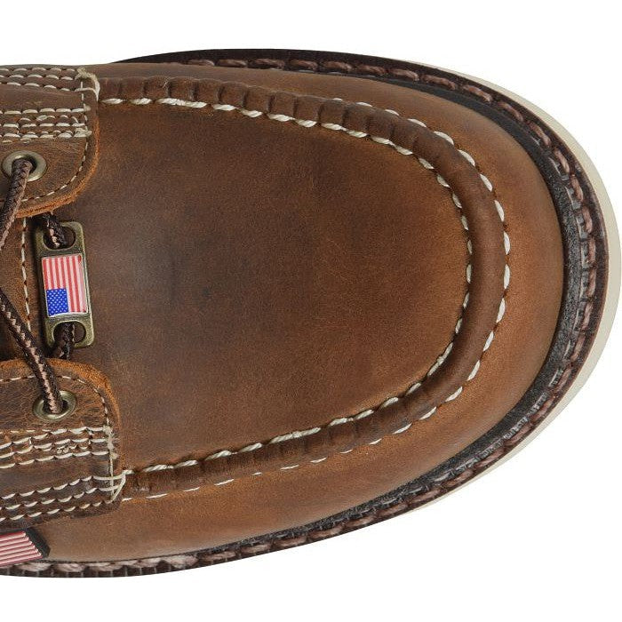 Carolina Men's Amp 8" Steel Toe USA Made Wedge Work Boot -Brown- CA8512  - Overlook Boots