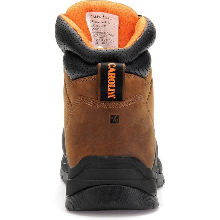 Carolina Men's Bruno Internal 6" Composite Metguard Boot -Brown- CA5582 - Overlook Boots