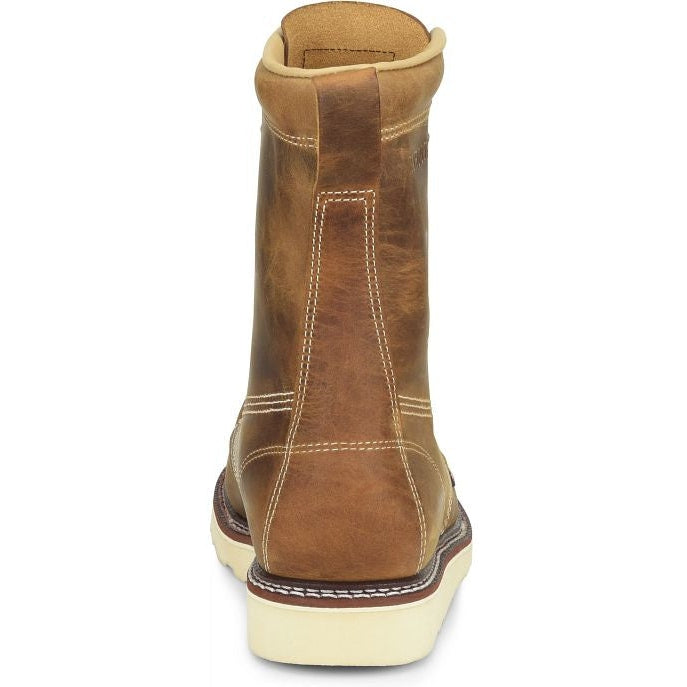 Carolina Men's Amp USA 8" Steel Toe Slip Resistant Work Boot -Brown- CA7505 - Overlook Boots