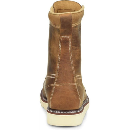 Carolina Men's Amp USA 8" Steel Toe Slip Resistant Work Boot -Brown- CA7505 - Overlook Boots