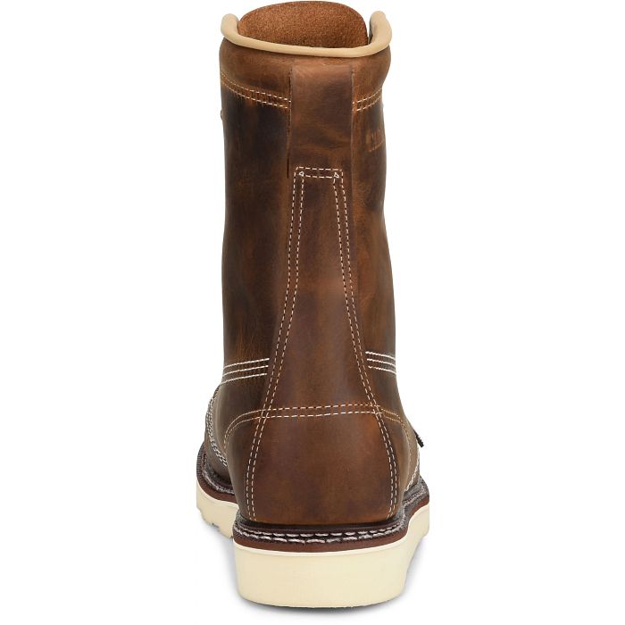 Carolina Men's Domestic 8" Soft Toe Moc Toe Work Boot- Brown- CA8012  - Overlook Boots